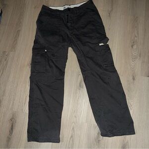 Zara Gray Cargo Pants Women’s Size L Relaxed Fit Utility